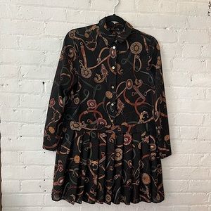 Zara shirt dress with pleaded skirt